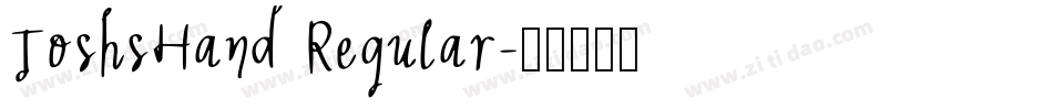 JoshsHand Regular字体转换